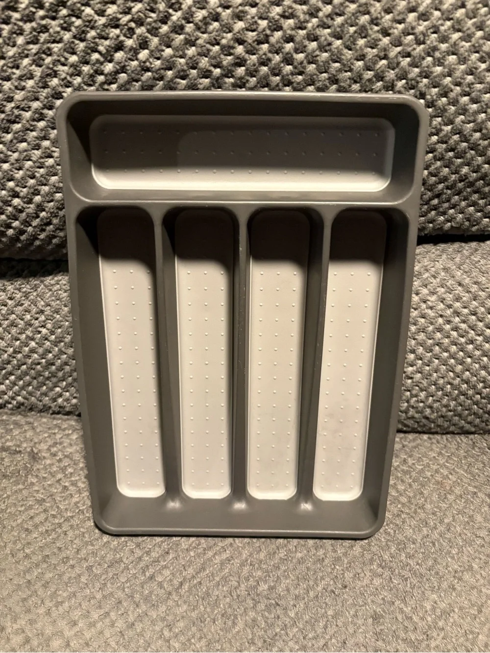 Gray Kitchen Drawer Cutlery Organizer Tray